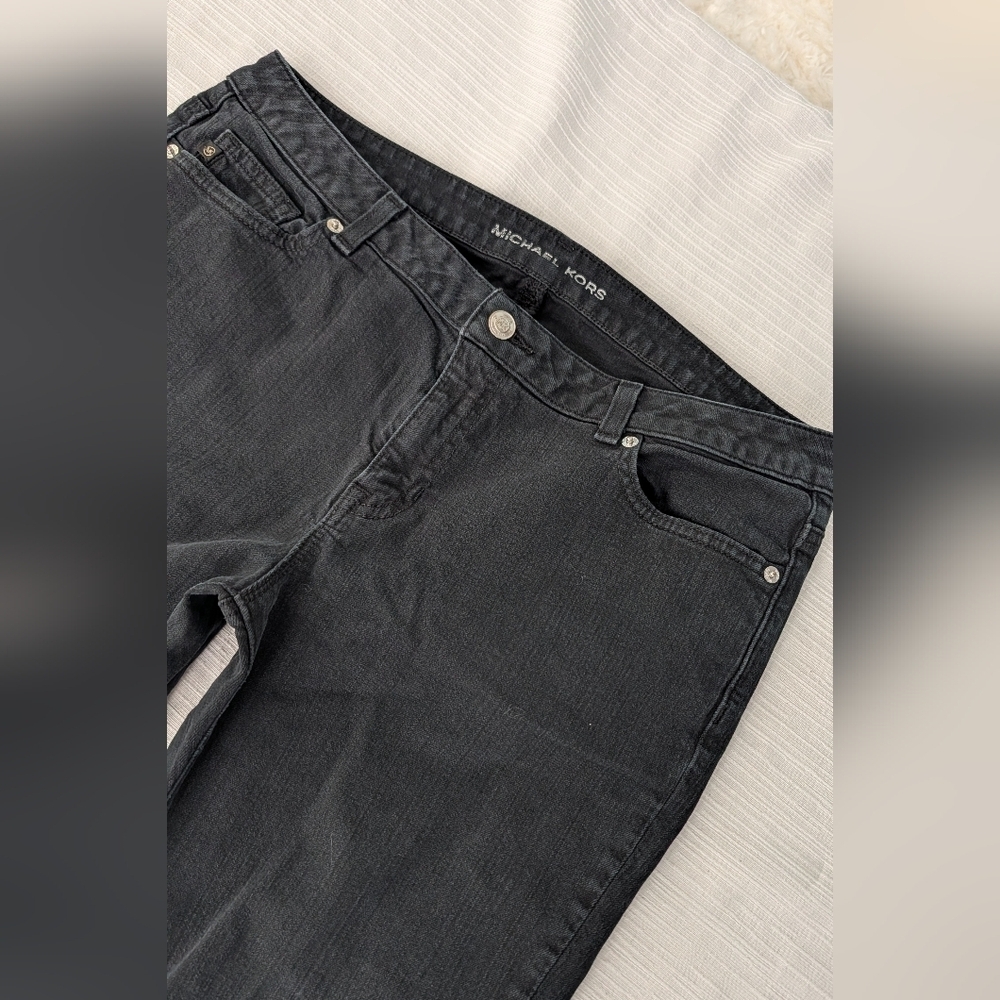 Michael Kors Black Denim Jeans Size 12 - Picture 4 of 13